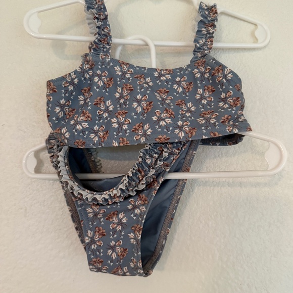 Rylee Cru Swim Rylee And Cru Rouched Bikini In Blue Floral Poshmark